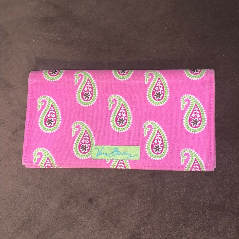 Vera Bradley Pink Paisley Check Book Holder